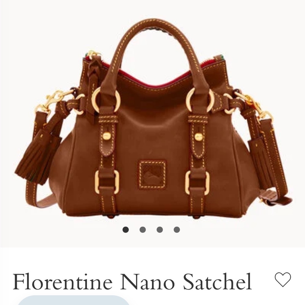 NWOT Dooney & Bourke Florentine Nano Satchel-Chestnut